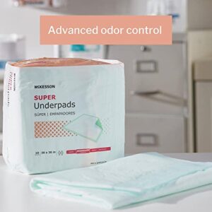 McKesson Super Underpads, Incontinence, Moderate Absorbency, 30 in x 36 in, 100 Count