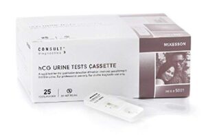 mckesson 5001.0 consult one-step hcg pregnancy test urine sample clia waived rapid diagnostic kit (pack of 25)