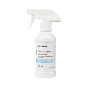 mckesson dermal wound cleanser, non-sterile, non-cytotoxic, rinse-free formula, 8 fl oz, 1 count