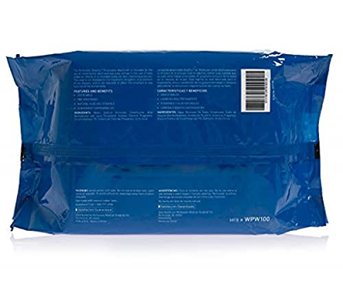 McKesson StayDry Disposable Washcloths with Aloe, Pre-moistened, 7.5 X 12.5 Inch, Soft Pack - Pack of 100 (Packaging May Vary)