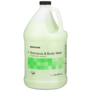 mckesson body wash and shampoo with aloe, cucumber melon scent, 1 gal, 1 count