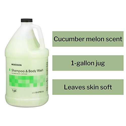 McKesson Body Wash and Shampoo with Aloe, Cucumber Melon Scent, 1 gal, 1 Count