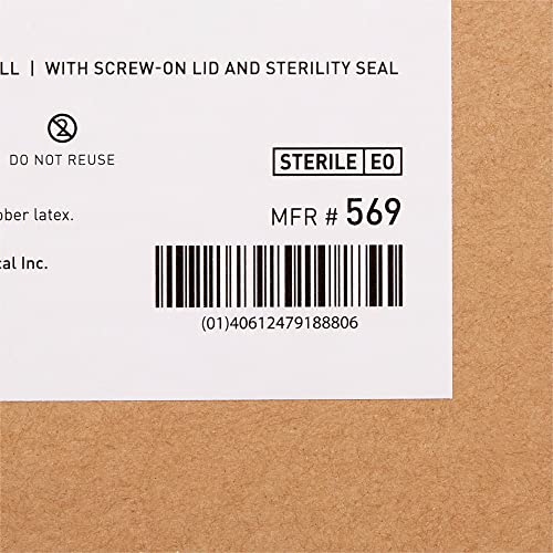 McKesson Specimen Container, Sterile, Screw Cap, Leak-Resistant, 120 mL, 100 Count