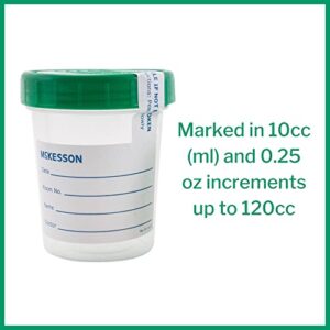 McKesson Specimen Container, Sterile, Screw Cap, Leak-Resistant, 120 mL, 100 Count