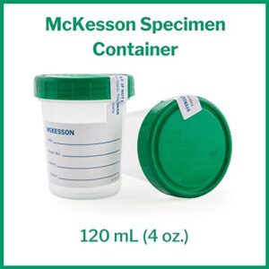 McKesson Specimen Container, Sterile, Screw Cap, Leak-Resistant, 120 mL, 100 Count