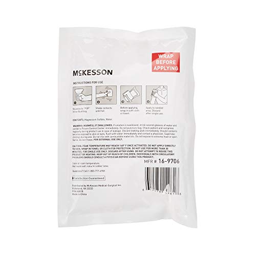 McKesson Hot Compress, Instant Hot Pack, Disposable, 5 in x 7 in, 1 Count, 24 Packs, 24 Total