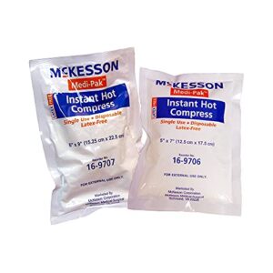 McKesson Hot Compress, Instant Hot Pack, Disposable, 5 in x 7 in, 1 Count, 24 Packs, 24 Total