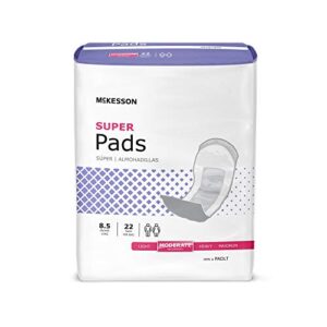 mckesson super pads for women, incontinence, moderate absorbency, 8 1/2 in, 22 count, 1 pack