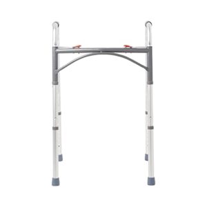 McKesson Folding Walker with Rubber Tips - Adjustable Height, Lightweight Mobility Aid, 350 lb Weight Limit, 1 Count