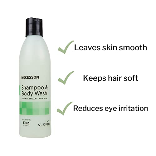 McKesson Body Wash and Shampoo with Aloe, Cucumber Melon Scent, 8 oz, 1 Count