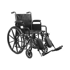 mckesson wheelchair, elevating swing away foot leg rest, desk length arms, 18 in seat, 300 lbs weight capacity, 1 count