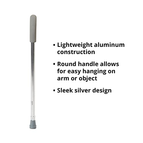 McKesson Walking Cane with Foam Round Handle, Aluminum, Adjustable Height 28 3/4 in to 37 3/4 in, 1 Count