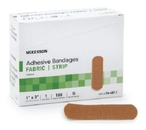 mckesson performance bandage adhesive fabric strip, 100 count (pack of 4)
