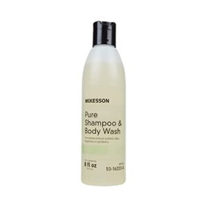 mckesson pure shampoo and body wash, sulfates, dyes, fragrance and parabens free, unscented, 8 oz, 1 count