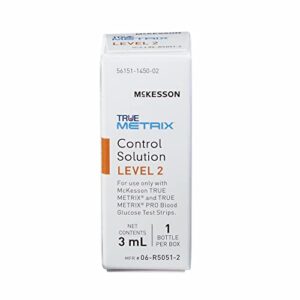 McKesson True METRIX Blood Glucose Testing Control Solution, Level 2, 3 mL Vial, 1 Count