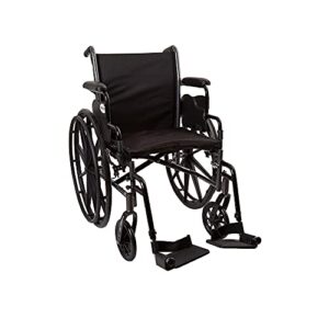 mckesson wheelchair, swing away foot leg rest, desk length arms flip back, 18 in seat, 300 lbs weight capacity, 1 count