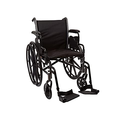 McKesson Wheelchair, Swing Away Foot Leg Rest, Desk Length Arms Flip Back, 18 in Seat, 300 lbs Weight Capacity, 1 Count