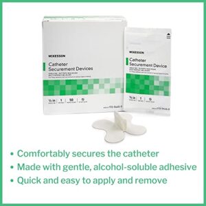 McKesson Catheter Securement Device, Single Tab, Butterfly Base, Multi-Purpose Tube Holder, 50 Count