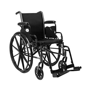 mckesson wheelchair, swing away foot leg rest, desk length arms flip back, 16 in seat, 300 lbs weight capacity, 1 count