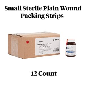 McKesson Packing Strip, Sterile, Plain, 100% Cotton, 1/4 in x 5 yds, 12 Count