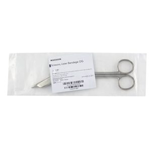 McKesson Lister Bandage Scissors - Sharp and Durable Stainless Steel Blades for Easy and Safe Wound Dressing Removal, 7 1/4 in, 1 Count