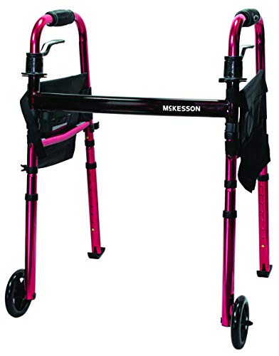 McKesson Travel Walker Adjustable Height Aluminum Frame 300 lbs. Weight Capacity 29-1/2 to 37 Inch Height, McKesson Brand, 146-RTL10263KDR - Sold by: Pack of One