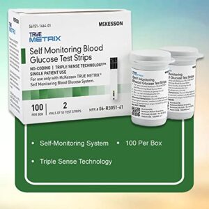 McKesson 06-R3051-41 True Metrix Self Monitoring Blood Glucose Test Strip, Box of 100