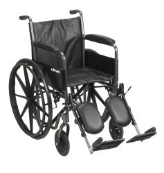 McKesson Wheelchair, Elevating Swing Away Foot Leg Rest, Fixed Arm, 18 in Seat, 300 lbs Weight Capacity, 1 Count