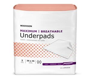 mckesson ultimate breathable underpads heavy absorbency 30x36″ upmx3036 70 ct