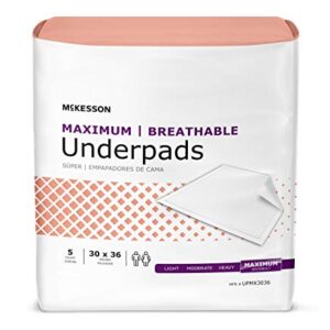 McKesson Ultimate Breathable Underpads Heavy Absorbency 30X36" UPMX3036 70 ct