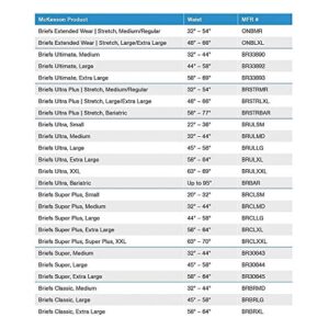 McKesson Bariatric Ultra Plus Stretch Briefs, Incontinence, Adult Unisex, Heavy Absorbency, 2XL / 3XL, 20 Count, 1 Pack