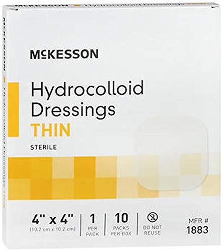 McKesson Hydrocolloid Dressing Thin 4"x4" - 10 ct, Pack of 2