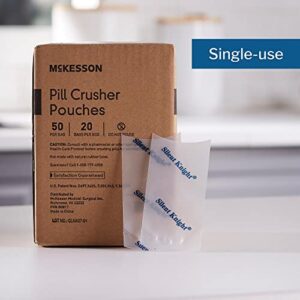 McKesson Pill Crusher Pouches, Single Use, Disposable, Clear, 50 Count, 20 Packs, 1000 Total, 50 Count, 20 Packs, 1000 Total