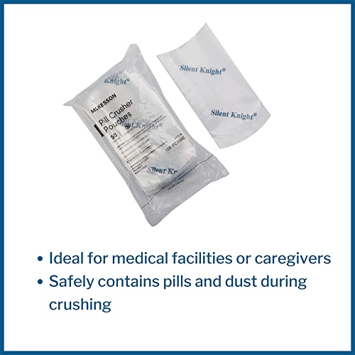 McKesson Pill Crusher Pouches, Single Use, Disposable, Clear, 50 Count, 20 Packs, 1000 Total, 50 Count, 20 Packs, 1000 Total