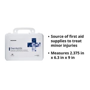 McKesson First Aid Kit for Office, School and Home, Wall Mounted, 87 Pieces, 25 Person, 6 Count