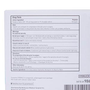 McKesson Povidone-Iodine Impregnated Swab Stick, Sterile - 4 in, 50 Sticks, 1 Pack