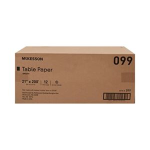 McKesson Exam Table Paper, Premium Smooth, White, 21 in x 200 ft, 12 Count