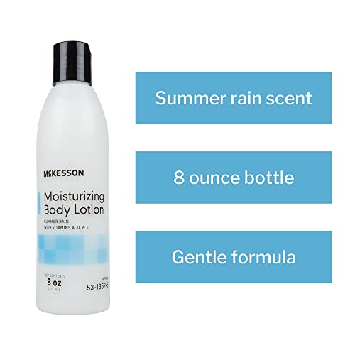McKesson Moisturizing Body Lotion with Vitamins A, D, E, Summer Rain Scent, 8 oz, 1 Count