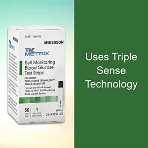 McKesson TRUE METRIX Self-Monitoring Blood Glucose Test Strips, 50 Strips, 24 Packs, 1200 Total