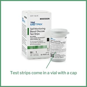 McKesson TRUE METRIX Self-Monitoring Blood Glucose Test Strips, 50 Strips, 24 Packs, 1200 Total