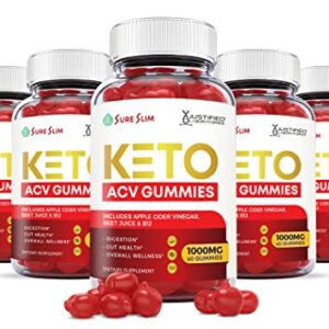 Justified Laboratories Sure Slim Keto ACV Gummies 1000MG with Pomegranate Juice Beet Root B12 300 Gummys