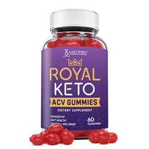 justified laboratories royal keto acv gummies 1000mg with pomegranate juice beet root b12 60 gummys