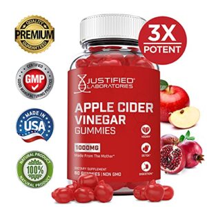 (3 Pack) Apple Cider Vinegar Gummies 1000MG ACV Made from The Mother with Pomegranate Juice Beet Root B12 180 Gummys