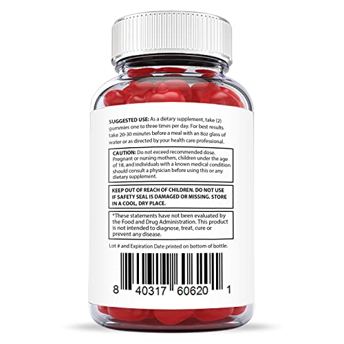 Justified Laboratories Luxe Keto ACV Gummies 1000MG with Pomegranate Juice Beet Root B12 60 Gummys (300 Count)