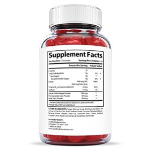 Justified Laboratories Luxe Keto ACV Gummies 1000MG with Pomegranate Juice Beet Root B12 60 Gummys (300 Count)