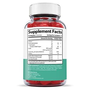 Justified Laboratories (2 Pack) Super Slim Keto ACV Gummies 1000MG with Pomegranate Juice Beet Root B12 60 Gummys