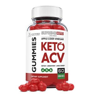 justified laboratories supreme keto acv gummies 1000mg with pomegranate juice beet root b12 60 gummys