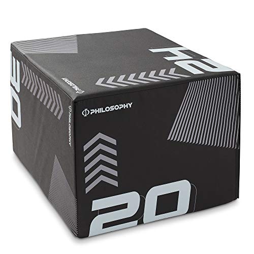 Philosophy Gym 3 in 1 Soft Foam Plyometric Box - 20" x 24" x 30" Jumping Plyo Box for Training and Conditioning