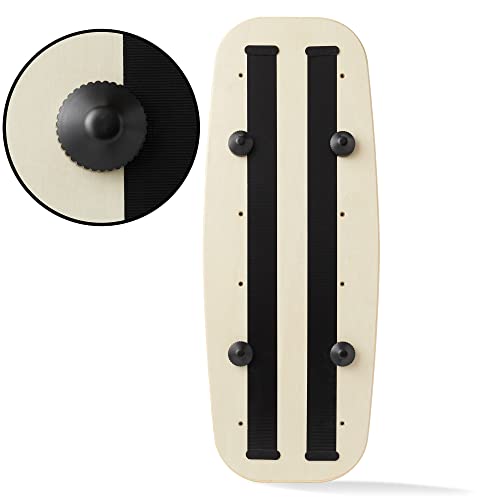 Philosophy Gym Balance Board - Wooden Balance Trainer with Adjustable Stoppers