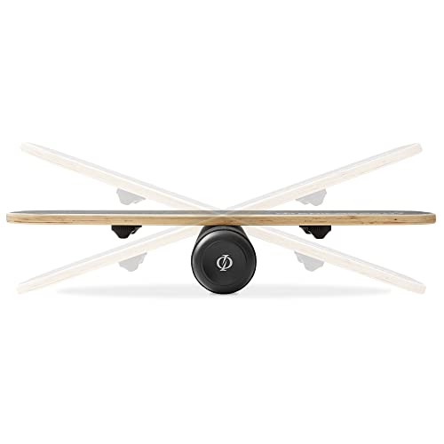 Philosophy Gym Balance Board - Wooden Balance Trainer with Adjustable Stoppers